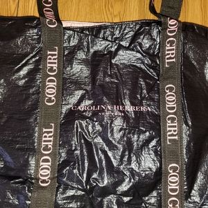 Carolina Herrera Good Girl Tote Bag Large Black and Pink